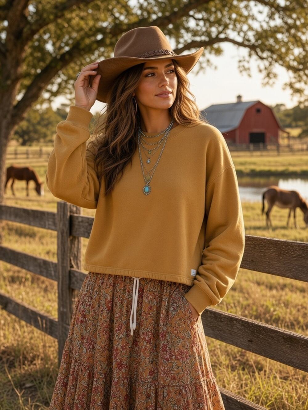 Vuori Womens Large Oversized Cropped Fleece Pullover Top Camel Tan EUC
